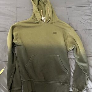 Champion Men's Green Gradient Hoodie